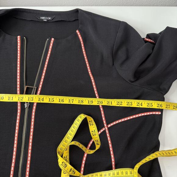 Misook Knit Jacket Cardigan Womens 1X Black Zip Front Pockets Topper Church - Picture 7 of 9